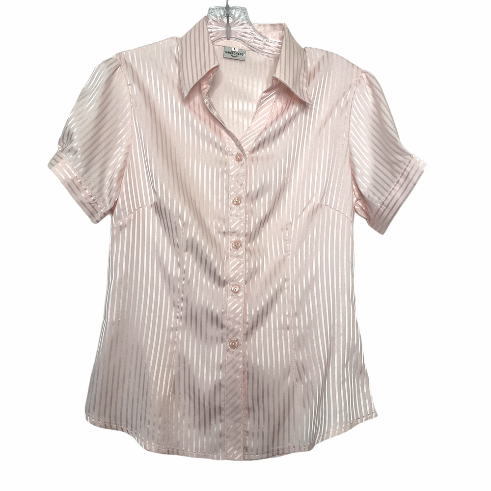 Hengchang Buttonup SS Blouse Sz L